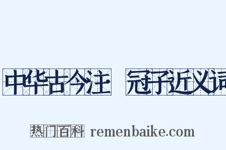 中华古今注·冠子近义词是什么意思的图片